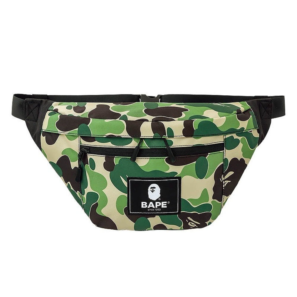 BAPE Green and Black Camouflage Oversized Belt Bag - Picture 8 of 10
